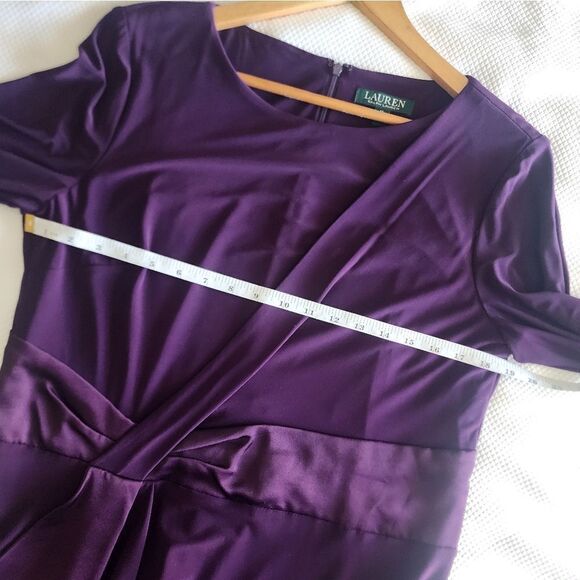 Ralph Lauren Purple Long Sleeve Sheath Dress for Cocktail - Picture 5 of 9